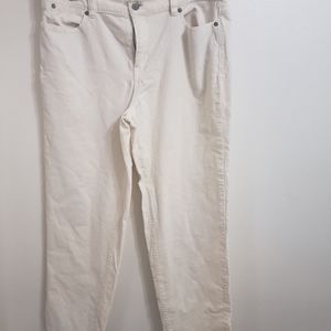 Talbot's Cream Courdoroy Straight leg